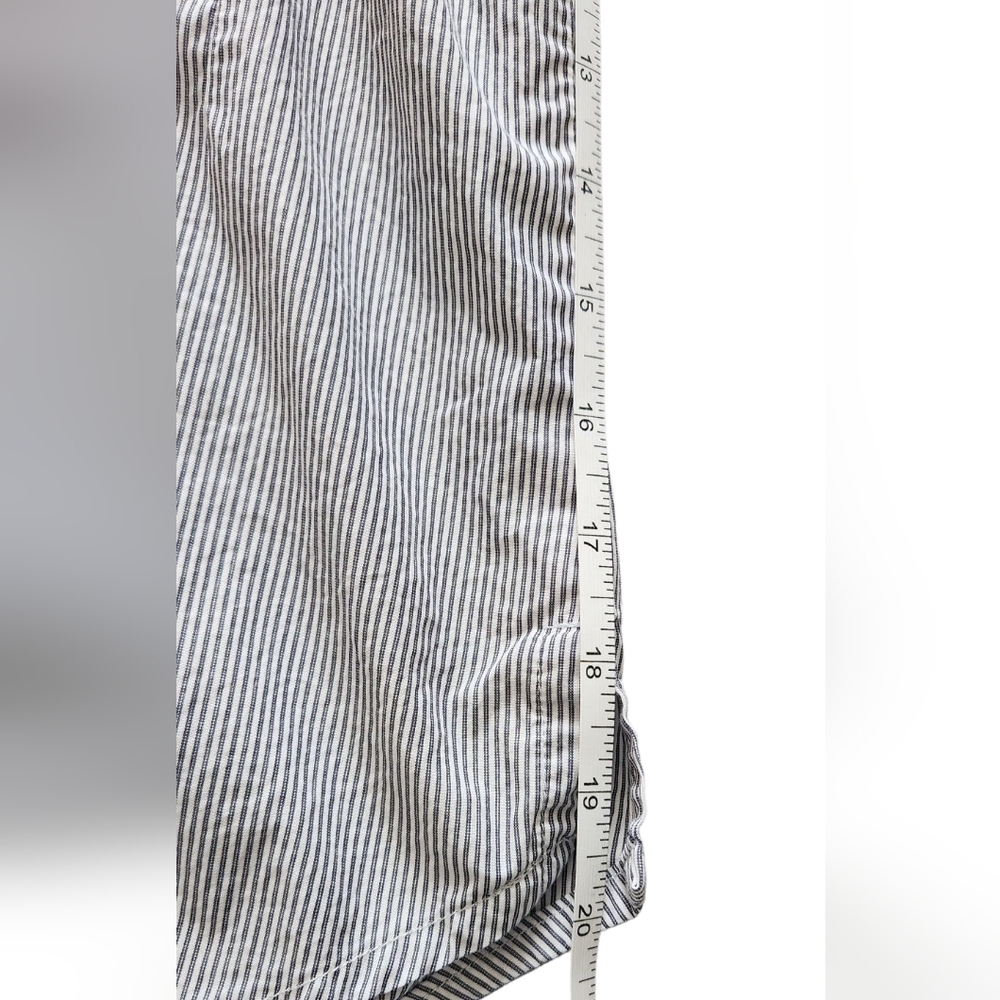 Moda International Navy and White Striped Shirt - Picture 4 of 5